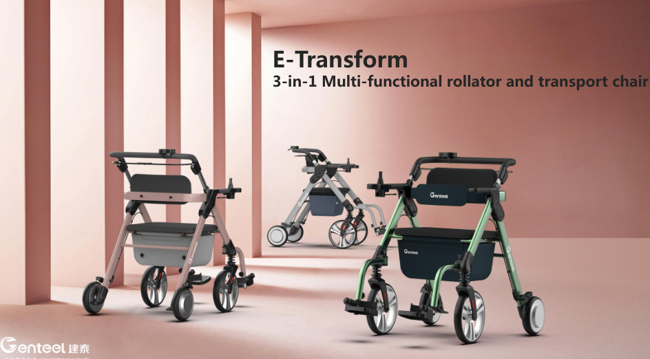 E-Transform 3-in-1 Multi-functional Rollator and Transport Chair